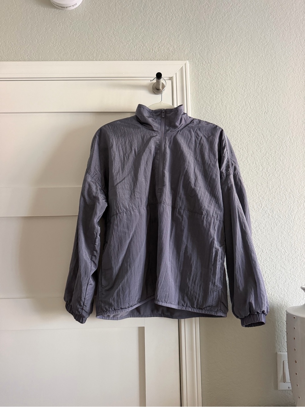 Gap Lightweight Purple Reflective Half-Zip Jacket